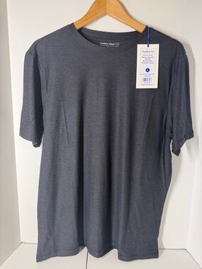 Outdoor Voices Men's CloudKnit Tee Classic Casual Fit Black Beauty HThr Crew NWT